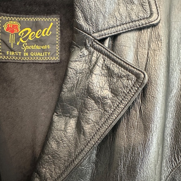 Vintage Reed Sportswear Black Leather Jacket - Picture 7 of 8